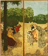 Edouard Vuillard Public Gardens.Little Girls Playing and The Examination China oil painting reproduction